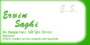 ervin saghi business card